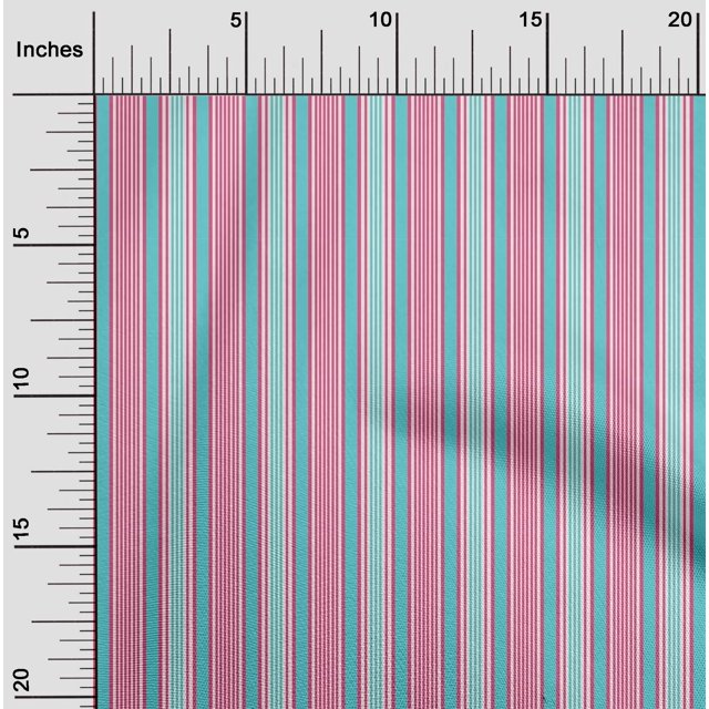 oneOone Viscose Chiffon Fabric Multicolor Stripe Print Sewing Fabric BTY 42 Inch Wide