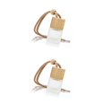 thumbnail image 1 of Decodeary Désodorisant Suspendu pour Voiture, Pendentif de Parfum, Bouteille Vide Claire, Diffuseur en Verre Transparent, Fournitures d'Intérieur 2,5x5 cm 2 Ensembles, 1 of 6