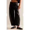 thumbnail image 1 of QJUHUNG Women  Loose Jeans Solid Color Mid-Rise Barrel Denim Pants, 1 of 2