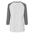 thumbnail image 4 of FNFYFH Liquidation Walmart + Offres de la Semaine T-Shirts de Baseball à Manches 3/4 pour Femmes 2025 Été Décontracté Col Rond Chandail Athlétique Manches Raglan Hauts Légers Blouses à Empiècements, 4 of 7