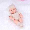 thumbnail image 1 of Meitianfacai 7.48 Inch Soft Newborn Baby Dolls Vinyl Baby Dolls With Clothes Set Including Pacifier Realistic Doll Look Real, Coffee, 1 of 1