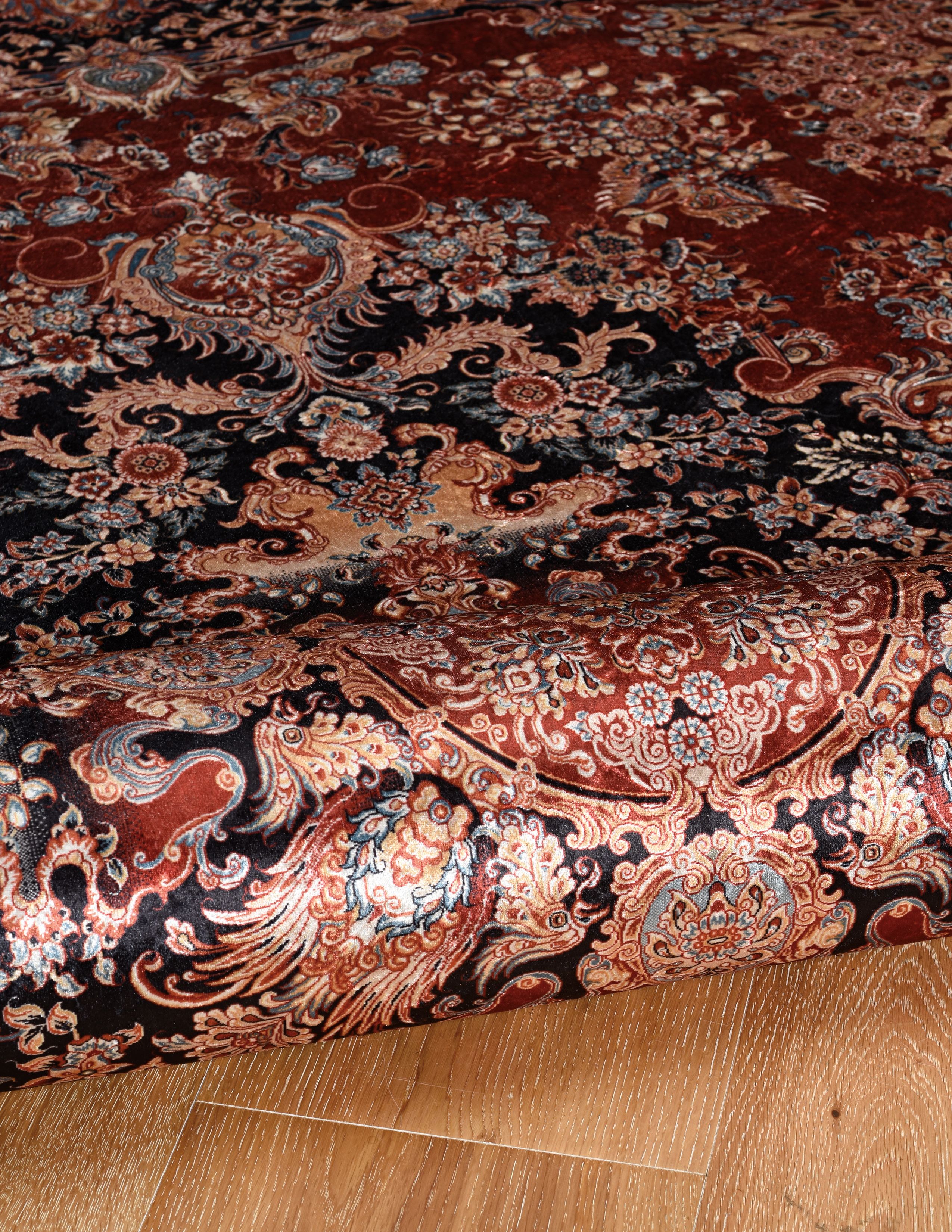 Tapis d'appoint Emerald Martin bleu & marine de 2 pi 2 po x 3 pi 2 po
