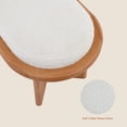 thumbnail image 3 of Noble House 46.85" Solid Wood End of Bed Bench,Upholstered Entryway,Beige, 3 of 10