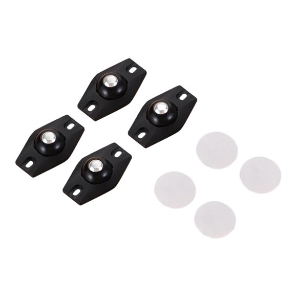 Universal Wheel Self Caster Stainless Steel 360° Swivel Small Casters For Coffee Machine Air Fryer Microwave Drill Sticky Roller Home Kitchen Bathroom 4PCS