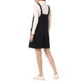 thumbnail image 3 of INSPIRE CHIC Robe en Velours Côtelé pour Femme, Bretelles Ajustables, Tablier-Chemise Boutonné, Robe Salopette avec Poches, G Noir, 3 of 6