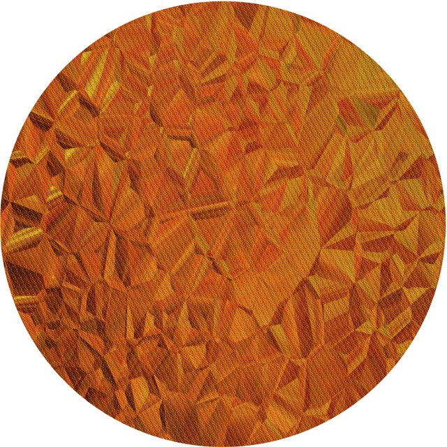 Ahgly Company Tapis Rond Lavable en Machine Intérieur Transitionnel Orange Néon, 4 Pieds Rond