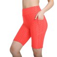 thumbnail image 1 of KIHOUT Women's High Waist Workout Shorts Butt Lifting Tummy Control Ruched Booty Running Yoga Shorts with Pockets, 1 of 3