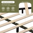 thumbnail image 4 of Noble House Queen Size Modern Canopy Bed Frame - Linen Upholstered Headboard,Beige and Bronze, 4 of 7