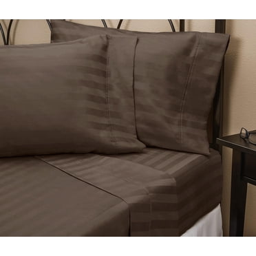Johnson Home 400 Thread Count Cotton Sheet Set Damask Stripe