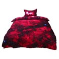 thumbnail image 1 of Star Sky Moon Night Duvet Cover Red Single Size 2pcs, 1 of 1