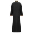 thumbnail image 4 of Moggemol Garçons Tunique Maxi à Manches Longues Dubai Traditionnel Satin Soyeux Faux Fendu Robe Noire 6, 4 of 7