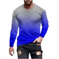 thumbnail image 2 of Meichang T-Shirt à Manches Longues pour Homme Coupe Ajustée, T-Shirts Graphiques pour Homme Décontractés à Imprimé Dégradé 3D, T-Shirts Fantaisie à Col Rond Confortables à Manches Longues pour Homme, 2 of 5