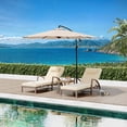 thumbnail image 1 of Lot de 2 Chaises Longues d'Extérieur en Rotin avec Coussins et Oreillers, Chaises Longues de Patio Inclinables à 5 Positions Réglables avec Accoudoirs et Roulettes, Chaises de Piscine Toutes Saisons pour Cour Arrière, Terrasse, Bord de Piscine, 1 of 8