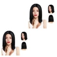 thumbnail image 1 of braveheart Black Authentic And Stylish Short Bob Wig For All Occasions Short Bob Wigs Hairnet And Wig Cap 2Set, 1 of 6