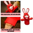 thumbnail image 4 of Red Interactive Hand Puppet Bunny Plush Toy With Movable Mouth Ventriloquist Doll For Kids Storytelling And Kindergarten Performance 13.78 Inches 0.22Lb, 4 of 6