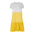 thumbnail image 4 of CHUANK Robes en Lin pour Femmes Été Grande Taille Manches Courtes Col en V Longueur Genou Robe Ample Décontractée Confortable Robe de Plage Soldes de Liquidation 2024, 4 of 7