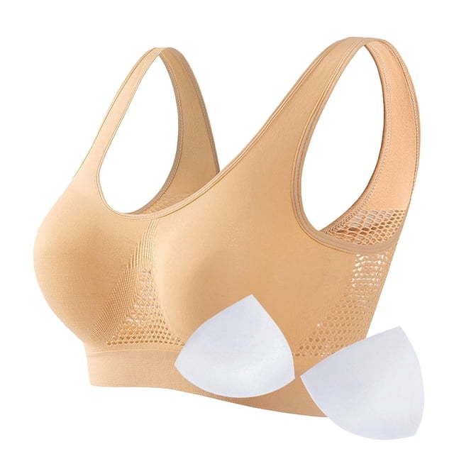 Timegard 3pc Sports Bras for Women Plus Size High Support Wireless Breathable Mesh Workout Running Bras
