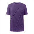 thumbnail image 3 of Plebaso Hauts Décontractés pour Femmes T-Shirts Plissés à Manches Courtes Col Rond Tee Confortable Chemisiers d'Été pour Femmes, 3 of 5