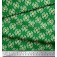 thumbnail image 3 of Soimoi Green Velvet Fabric Artistic Flower Damask Decor Fabric Printed Yard 58 Inch Wide, 3 of 5