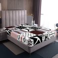 thumbnail image 4 of Erosebridal Baseball Bed Sheets Set Queen Size,Sports Patchwork Bedding Sets Queen Size,Ball Game Bedroom Decor,Breathable,4pcs, 4 of 7