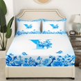 thumbnail image 3 of Erosebridal Monogrammed Full Sheet Sets,Personalized Initial Bedding Full Size,Letter Decoration,Lightweight,4-Piece, 3 of 7