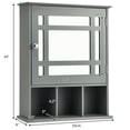 thumbnail image 2 of Gymax Wall Mount Mirrored Medicine Cabinet with Adjustable Shelf, Grey, 2 of 10