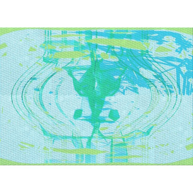 Ahgly Company Machine Washable Indoor Rectangle Transitional Turquoise Green Area Rugs, 2' x 3'