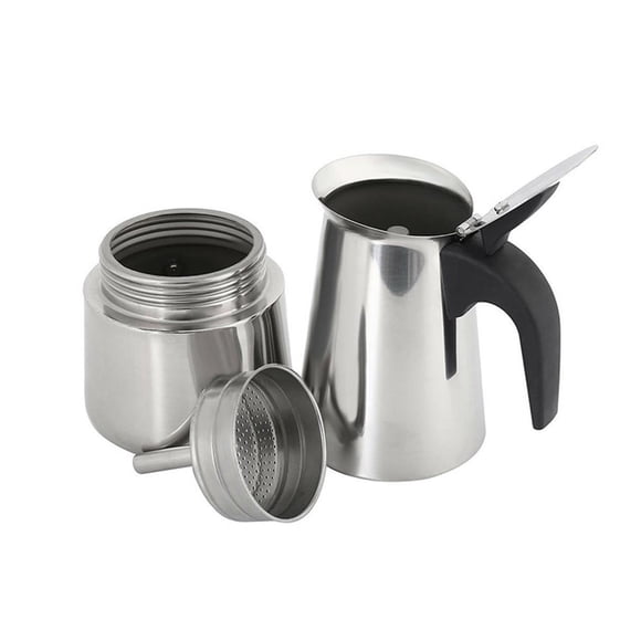 Percolator Cup Craftsmanship Breakfast Accessories 600ML Moka Pots Coffee Supplies Handle Design Metal Pot Filtering Kettle 2 Kettles/100ML