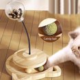 thumbnail image 4 of Twfbrm Pet Supplies Solid Wood Spring Rotating Catnip Set Cats Food Leaking Suitable For Pet Cats Teasing Stick Toy for Cats Dogs, 4 of 6