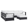 thumbnail image 1 of Modway Tahoe 5-Piece Sectional Sofa Set in Gray White, 1 of 11