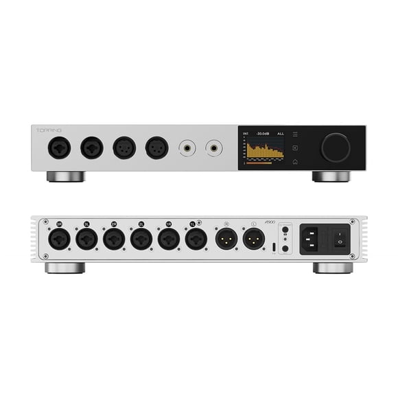 TOPPING A900 Flagship Headphone Amplifier - 22000mW High Power Desktop Amp, Balanced Preamp with T'ang-ku-la Architecture, HiFi Stereo System,Silver