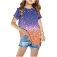 thumbnail image 1 of MeetoTime T-Shirt Graphique à Manches Courtes pour Enfants Tee Décontracté à Col Rond Haut pour Bébés Garçons Filles 3-12 Ans, 1 of 4
