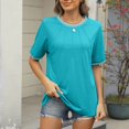 thumbnail image 4 of Soki Vêtements d'Été Décontractés pour Femmes en Liquidation Nouveaux T-Shirts Amples à Col Rond à Manches Courtes, 4 of 9