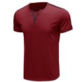 thumbnail image 3 of Birdeem Chemise Homme Manches Courtes Muscle Basique Couleur Unie, 3 of 4