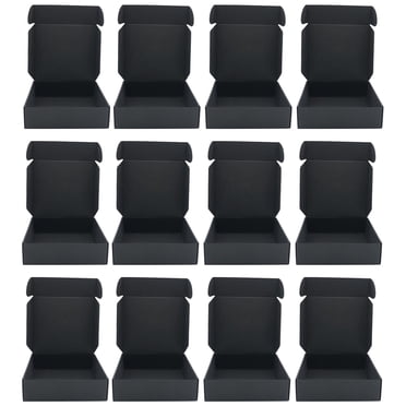 CIMAXIC 24pcs Black Convenient Packing Boxes Moving Boxes Express Storage Boxes,2.91"X2.83"X1.14"