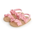 thumbnail image 1 of Baby Girls Summer Sandals Anti-Slip Soft Sole Ruffle Flat Shoes, 1 of 6