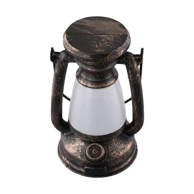 GLFILL Camping Lantern LED Retro Plastic Hanging Lantern Chargeable Camping Lights Style A Bronze