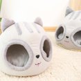 thumbnail image 3 of Lit pour Chat, Lit pour Animaux de Compagnie Type Tête de Chat Nest, Semi-enclosed Auto-Chauffant, Chat Chien Profond, 3 of 7
