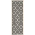 thumbnail image 1 of Safavieh Courtyard Anthracite Indoor Outdoor Rug - Runner 2'3" x 10', 1 of 1