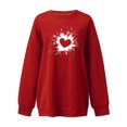 thumbnail image 3 of 2023 Chandail à Capuchon Surdimensionné pour Femmes Mode Automne Imprimé Blouse Ample à Manches Longues Col Rond Chandail Décontracté Hauts Chandail en Molleton Costumes Halloween/noël 50 % de Rabais Liquidation, 3 of 3