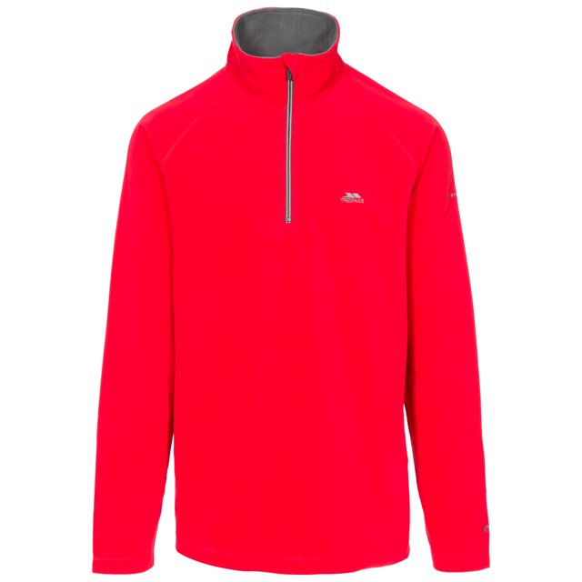 Trespass Mens 1/2 Zip Microfleece Blackford Red in Size - XL