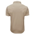 thumbnail image 4 of FAIWAD Men's Short Sleeve Shirts Lapel Button Down Tops Stretch Breathable Pullover Tops with Pocket, 4 of 5