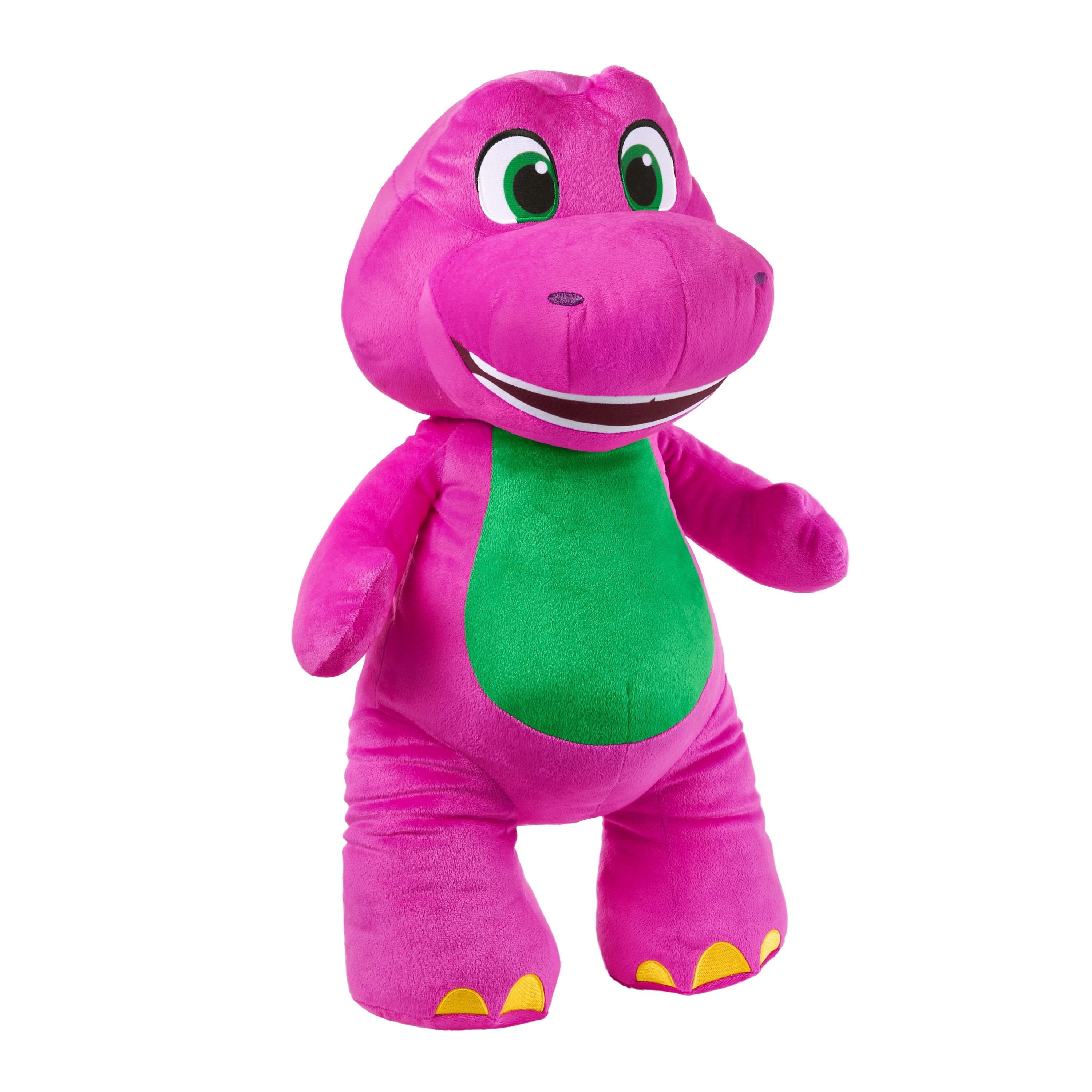 Fisher-Price Barney’s World Jumbo Barney en peluche, figurine de 26 pouces, grande échelle et texture douce