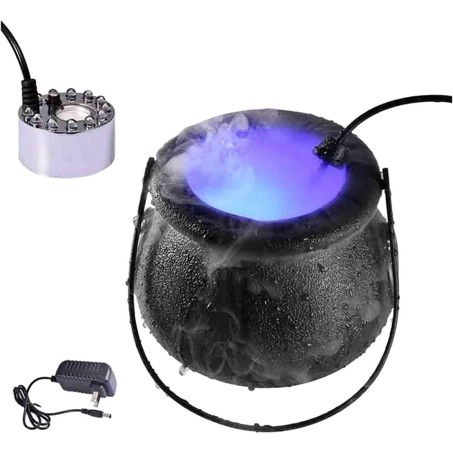Us Version 12Led Halloween Witch Cauldron Fog Machine Plastic Construction Color Changing Led For Themed Parties And Home Decoration B