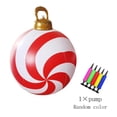 thumbnail image 2 of REZUOFI 4 Pcs Christmas Inflatable Decorations Outdoor PVC Ball with Pump for Yard Porch Holiday Decor Weather-Resistant Festive 60CM, 2 of 9