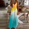 thumbnail image 1 of Hot6sl Économies d'Été Liquidation Camisole Sans Manches Robe Col en V, Robe Sans Manches Mode pour Femmes Bretelles Imprimées, Robe Femme/jaune, TG, 1 of 7