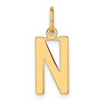 thumbnail image 1 of Diamond2Deal 14K Yellow Gold Letter N Initial Pendant for Women, 1 of 3