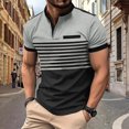 thumbnail image 2 of SHIXIAOO Men's Leisure Fashion Design Lapel Button Short Sleeve Tops Boy Apparel Mens Athletic Short Sleeve, 2 of 8