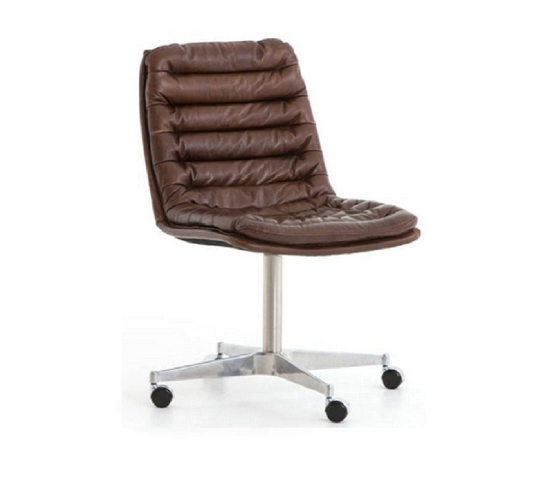 Office chair Ronie whiskey high back Brown Executive Comfortable Faux Leather Ergonomic