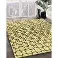 thumbnail image 3 of Ahgly Company Tapis d'Intérieur Lavable à la Machine, Carré, Transitionnel, Jaune Moutarde, Tapis de Zone, 6 Pieds Carré, 3 of 7